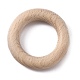 ブナ材リンキングリング  マクラメ木製リング  歯が生えるリング  丸いリング  バリーウッド  50.5x10mm  内径：30.5mm WOOD-WH0027-67-1