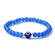 Oeil de chat et bracelet extensible perlé au chalumeau mauvais œil BJEW-JB09803-3