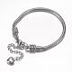 304 Stainless Steel European Round Snake Chains Bracelets STAS-J015-03-1
