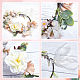 Couronne de mariée de fleurs artificielles en tissu OHAR-WH0011-18-4