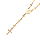 Collares de cuentas de rosario de 304 acero inoxidable NJEW-E133-02G-2