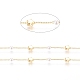 3.28 Fuß handgefertigte Perlenkette aus Messing X-CHC-G011-16G-1