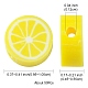 手作り樹脂粘土ビーズ  レモン  きいろ  9.5~10.5x4.5~5.5mm  穴：1.2mm CLAY-YW0001-82-3