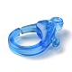 透明なプラスチック製のカニカン  ドジャーブルー  26x19x6mm  穴：2mm KY-H005-A09-4