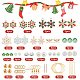 Sunnyclue 1 caja diy 10 pares de abalorios navideños con rhinestone y copos de nieve DIY-SC0022-84-2