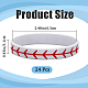 Softball-Armband aus Silikon mit Kordel BJEW-WH0020-50-2