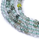 Chapelets de perles en quartz rutile vert naturel G-P433-31-3