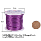 Benecreat 12ゲージ（2mm）アルミニウムワイヤー100ft（30m）陽極酸化ジュエリークラフトビーズ花色アルミニウムクラフトワイヤー-紫 AW-BC0001-2mm-06-2
