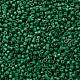 シリンダーシードビーズ  つや消し色  均一サイズ  グリーン  2x1.3~1.5mm  穴：0.8~1mm  約888個/10g X-SEED-H001-C09-2