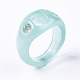 樹脂フィンガー指輪  模造ゼリー  空色  usサイズ7（17.3mm） RJEW-N033-008-C01-5