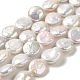 Hebras de perlas keshi de perlas barrocas naturales PEAR-E016-008-1