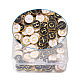 Cheriswelry合金エナメルペンダント  エポチャーム  文字と{12}の星座とフラットラウンド  鉛フリー＆カドミウムフリー  ゴールドカラー  ミックスカラー  4セット /箱 ENAM-CW0001-01-RS-3