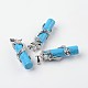 Tube Synthetic Turquoise Pendants G-L455-H09-1