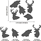 Modello di stencil per testa di animali benecreat DIY-WH0279-143-2