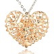 Valentines idées brillantes pendentifs coeur d'or TIBE-M001-133G-2