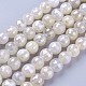 Electroplate Natural White Moonstone Beads Strands G-P430-18-C-2