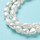 Naturales keshi abalorios de perlas hebras PEAR-Z002-17-4