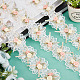 Gorgecraft 2 yardas 3d borde de encaje de flores cinta bordada poliéster ribetes adornos apliques de tela artesanía de costura vintage para adorno de vestido de boda decoración de vestido diy OCOR-GF0001-96-5