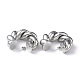Rack Plating Brass Twist Rope Stud Earrings for Women EJEW-M215-01P-2