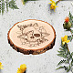 Hojas redondas de madera tallada AJEW-WH0362-003-6