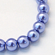 Backen gemalt pearlized Glasperlen runden Perle Stränge HY-Q003-6mm-09-2