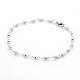 Casual Style 304 Stainless Steel Ball Link Chain Bracelets STAS-O036-06P-1