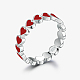 925 стерлинговое серебряное кольцо с платиновым родиевым покрытием и сердечком на палец FL0127-3-1