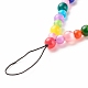 Round Resin Beads Mobile Straps HJEW-JM00583-2