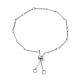 Realizzazione di braccialetti con catena a maglie con barra di ottone AJEW-JB01187-02-1