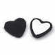 Faux Mink Fur Covered Cabochons WOVE-N006-13-3