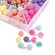 148Pcs 8 Style Rubberized Style & Imitation Pearl & Transparent Crackle Acrylic Beads MACR-YW0001-98-3