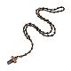 Natürliche Tigerauge hängende Halsketten NJEW-T001-03-1