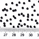 オペークガラスシードビーズ  機械刺繍に適合  ラウンド  ブラック  2.5x1.5mm  穴：1mm  約20000個/袋 SEED-S042-09A-01-4