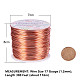 BENECREAT 17 Gauge(1.2mm) Aluminum Wire 380FT(116m) Anodized Jewelry Craft Making Beading Floral Colored Aluminum Craft Wire - Copper AW-BC0001-1.2mm-04-5