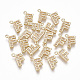 Brass Cubic Zirconia Charms KK-S348-330F-1