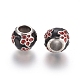 Antique Silver Plated Alloy European Beads MPDL-L029-Y01-AS-2