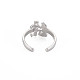 304 Stainless Steel 12 Constellations/Zodiac Signs Open Cuff Ring for Women RJEW-S405-156P-I-2