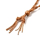 Geflochtene Makramee-Beutel-Halskette aus Wachsseil herstellen NJEW-J007-06-3