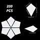 Arricraft 100 pz modelli per trapuntatura in carta trapezoidale DIY-WH0196-28-6