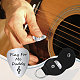 CREATCABIN 2pcs Play for Me Daddy Guitar Picks Stainless Steel Bass Acoustic Electric Rock Picks for Daddy Papa Musician Guitar Player Gifts with PU Leather Keychain 1.26 x 1 Inch AJEW-CN0001-48J-6