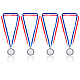 4 medalla en blanco de aleación. AJEW-FG0002-70P-1