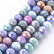 Opaque Baking Painted Glass Beads Strands X-EGLA-N006-006I-1