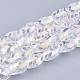 Chapelets de perles en verre électroplaqué EGLA-T018-02-C04-1
