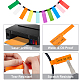 CRASPIRE 20 Sheets 10 Colors PVC Self-Adhesive Identification Cable Label Pasters DIY-CP0007-31-3