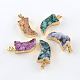 Dyed Drusy Natural Agate Pendants G-R275-122-1