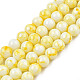 Chapelets de perles en verre peint X-GLAA-R139-8mm-17-1