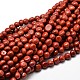 Natürliche rote Jaspis Nuggets Perlen Stränge X-G-J335-46-1