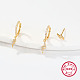 3 Pair 3 Style Cubic Zirconia Lighting Dangle Hoop Earrings & Stud Earrings EJEW-F317-35G-1