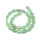 Natürliche grüne Aventurine flach oval Perlenstränge G-M206-22-2