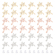 Unicraftale 36Pcs 3 Color 201 Stainless Steel Star Stud Earring Findings STAS-UN0047-03-1